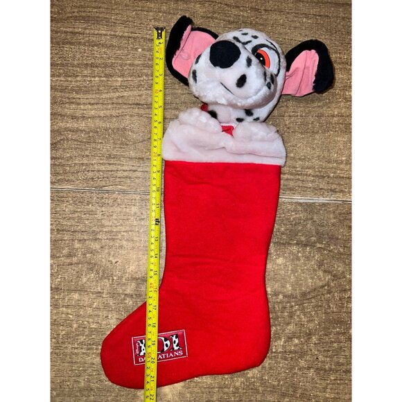 Vintage Disney 101 Dalmatians 3D Plush Dog Christmas Stocking 90s Disneyana #2 - Picture 5 of 7